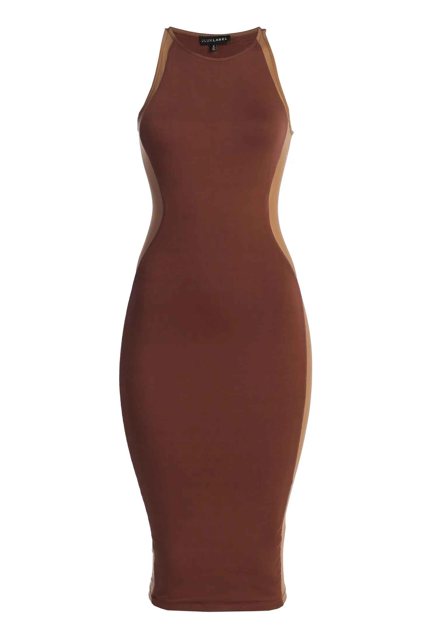 Chocolate The Hills Contrast Dress sold by JLUXLABEL product image thumbnail 4