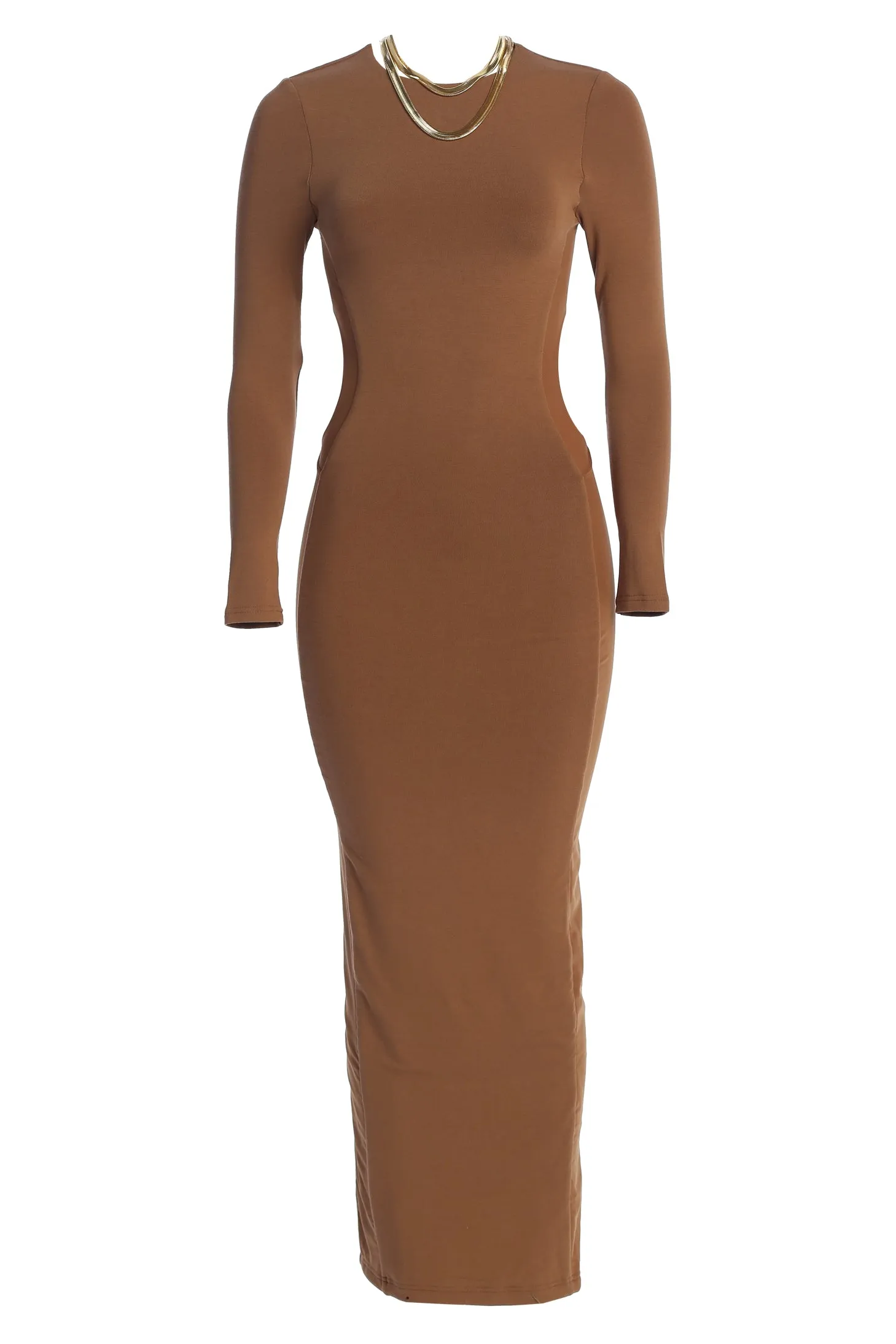 Pecan Break Away Maxi Dress sold by JLUXLABEL product image thumbnail 2