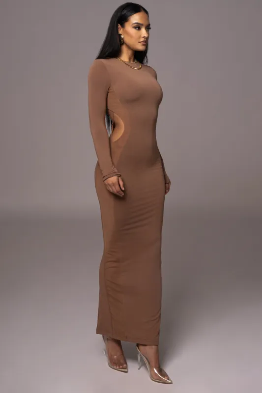 Pecan Break Away Maxi Dress sold by JLUXLABEL