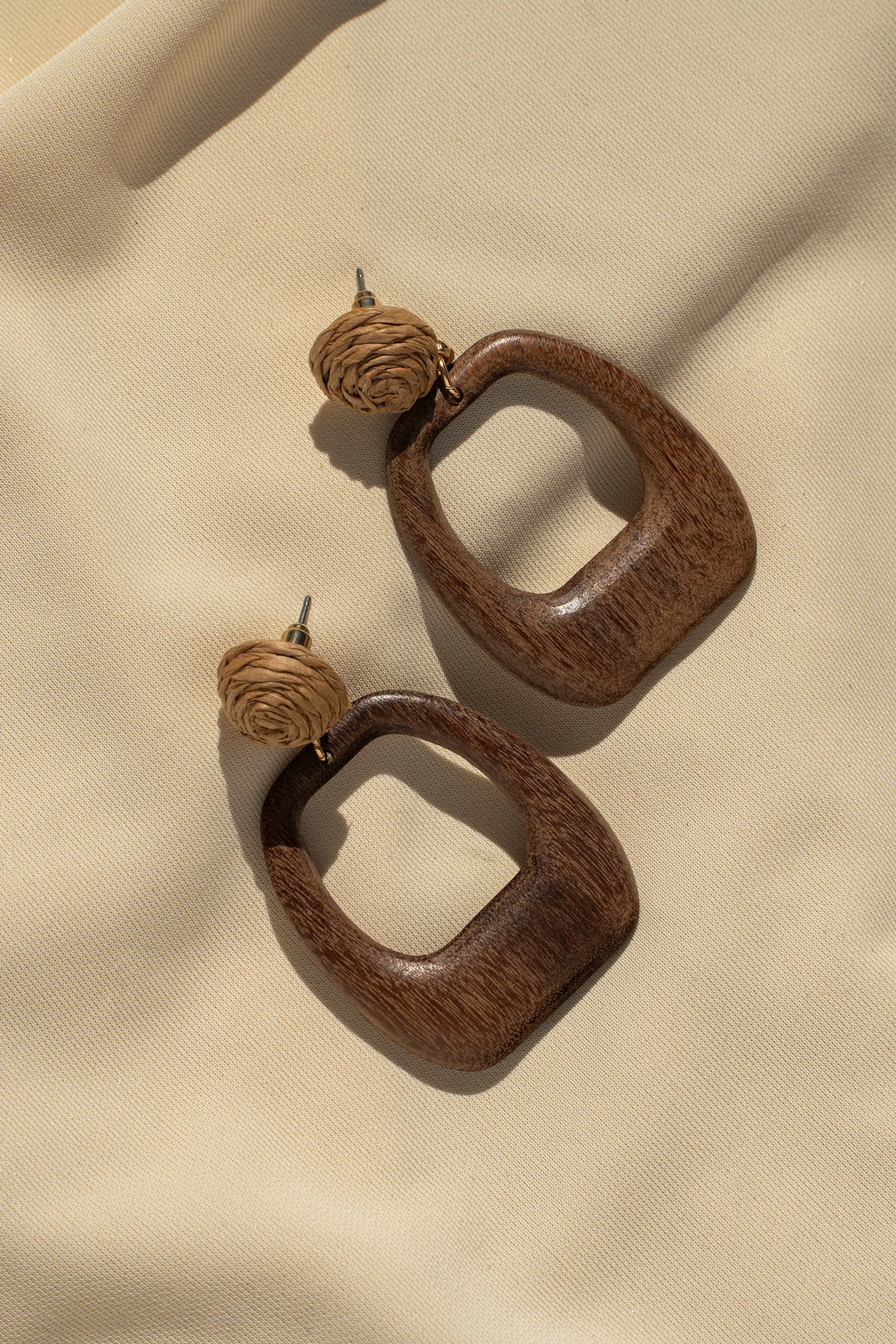 Brown Cove Wooden Earrings sold by JLUXLABEL product image thumbnail 2