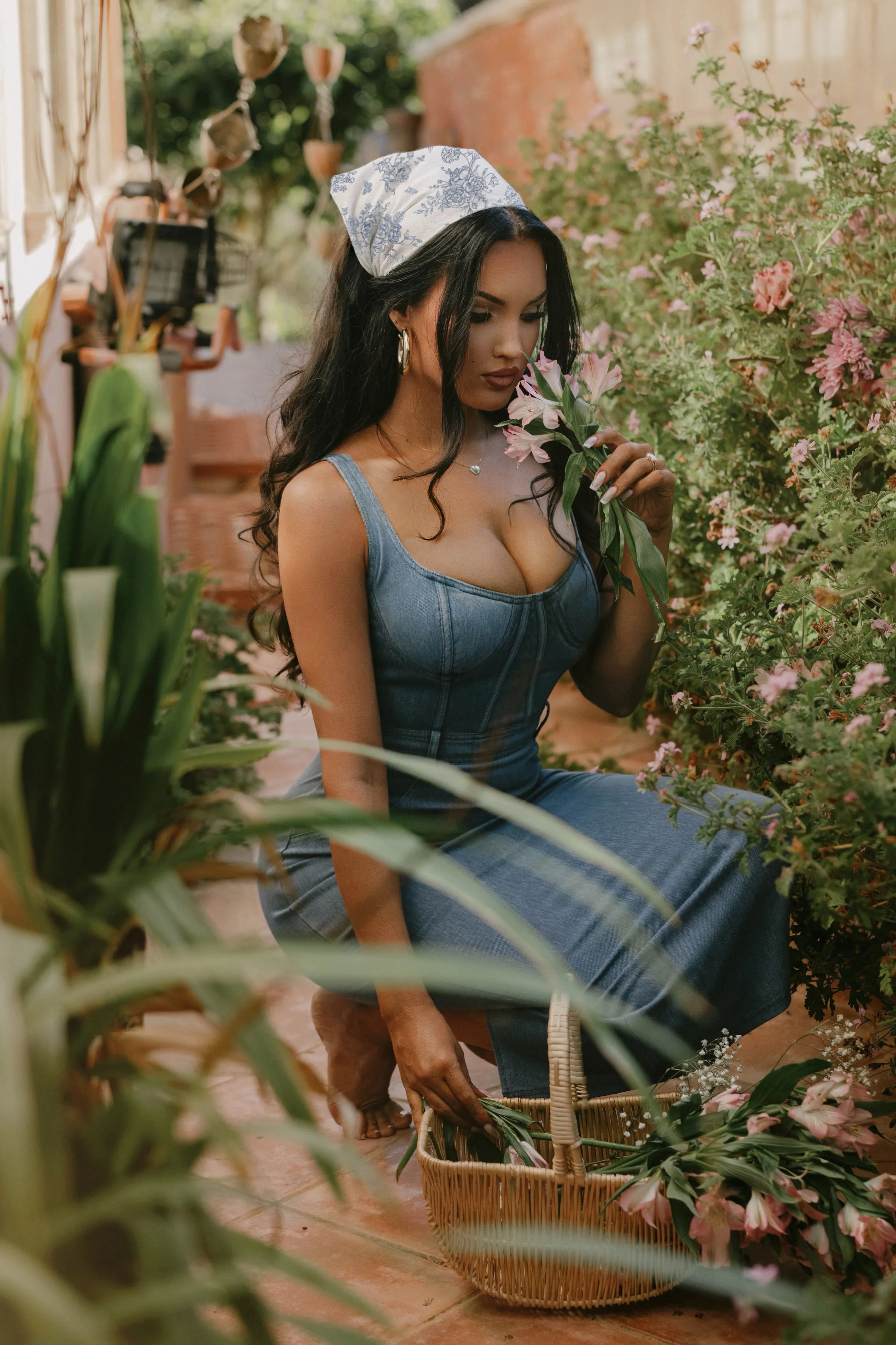 NAT & LIV x JLUXLABEL Denim Malika Midi Dress sold by JLUXLABEL product image thumbnail 2