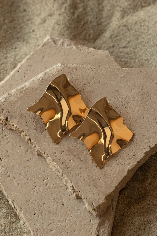 Gold Martina Earrings sold by JLUXLABEL