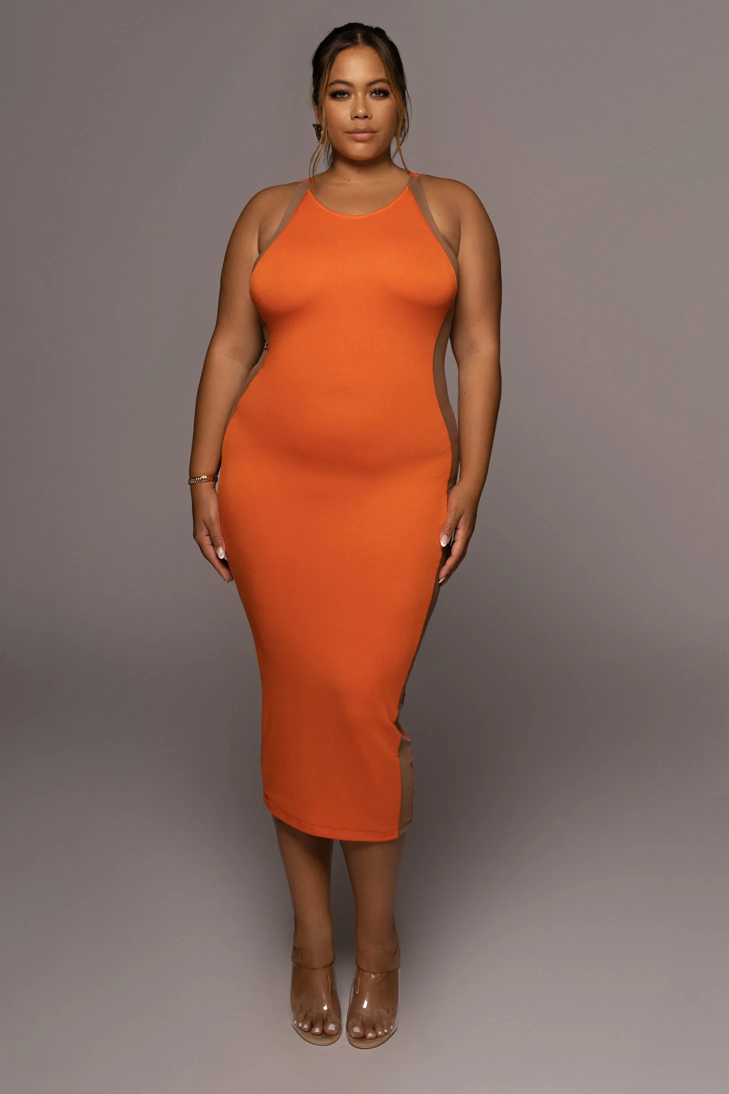 Tangerine The Hills Contrast Dress sold by JLUXLABEL