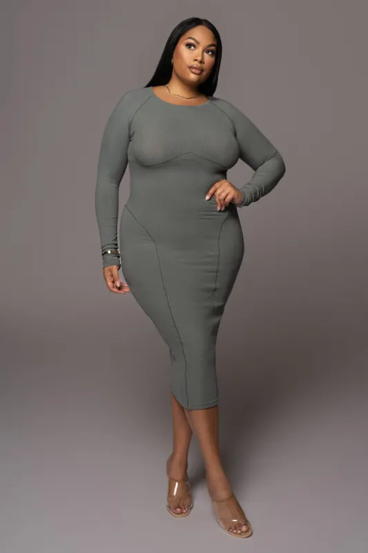 Green High Expectations Midi Dress sold by JLUXLABEL