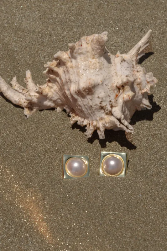 Gold Odyssey Pearl Earrings sold by JLUXLABEL
