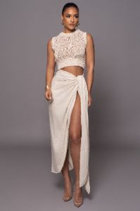 Beige Take It Slow Ribbed Crop Top sold by JLUXLABEL
