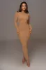 Beige Melissa Knit Maxi Dress sold by JLUXLABEL