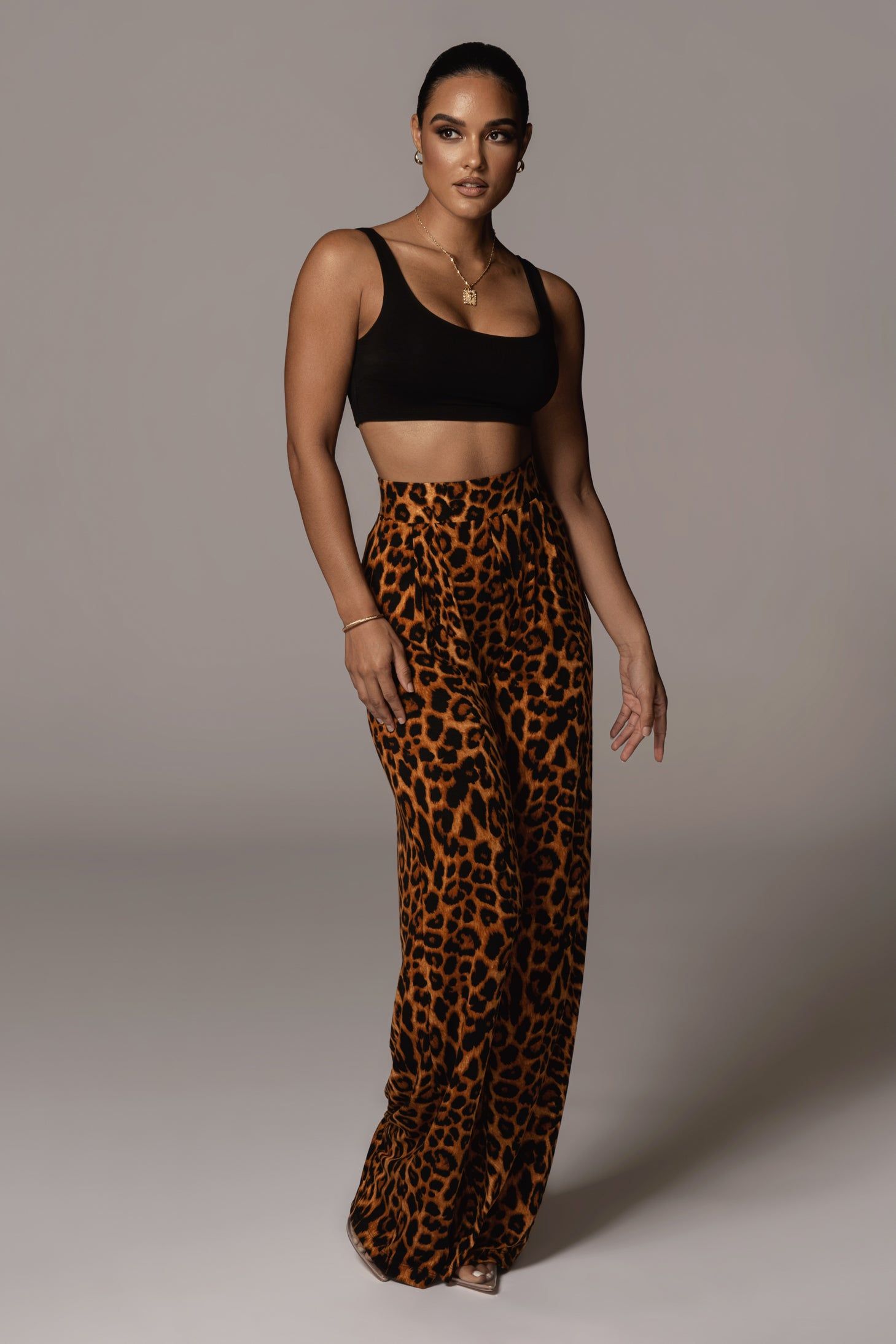 Leopard Terez Wide Leg Pant sold by JLUXLABEL product image thumbnail 2
