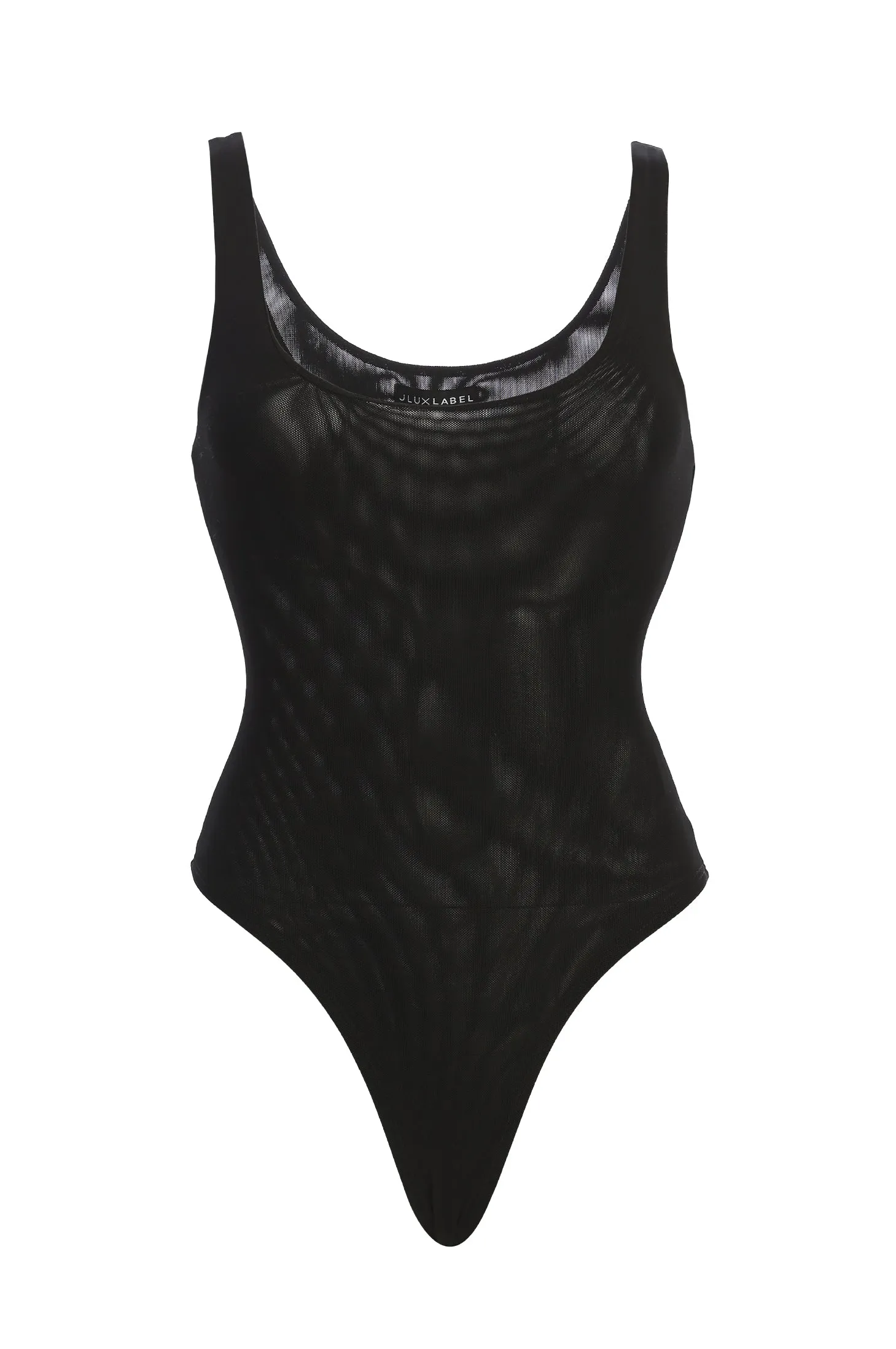 Black Mesh Essentials Tank Bodysuit Undergarment sold by JLUXLABEL