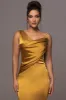 Yellow Satin Belle Maxi Dress sold by JLUXLABEL