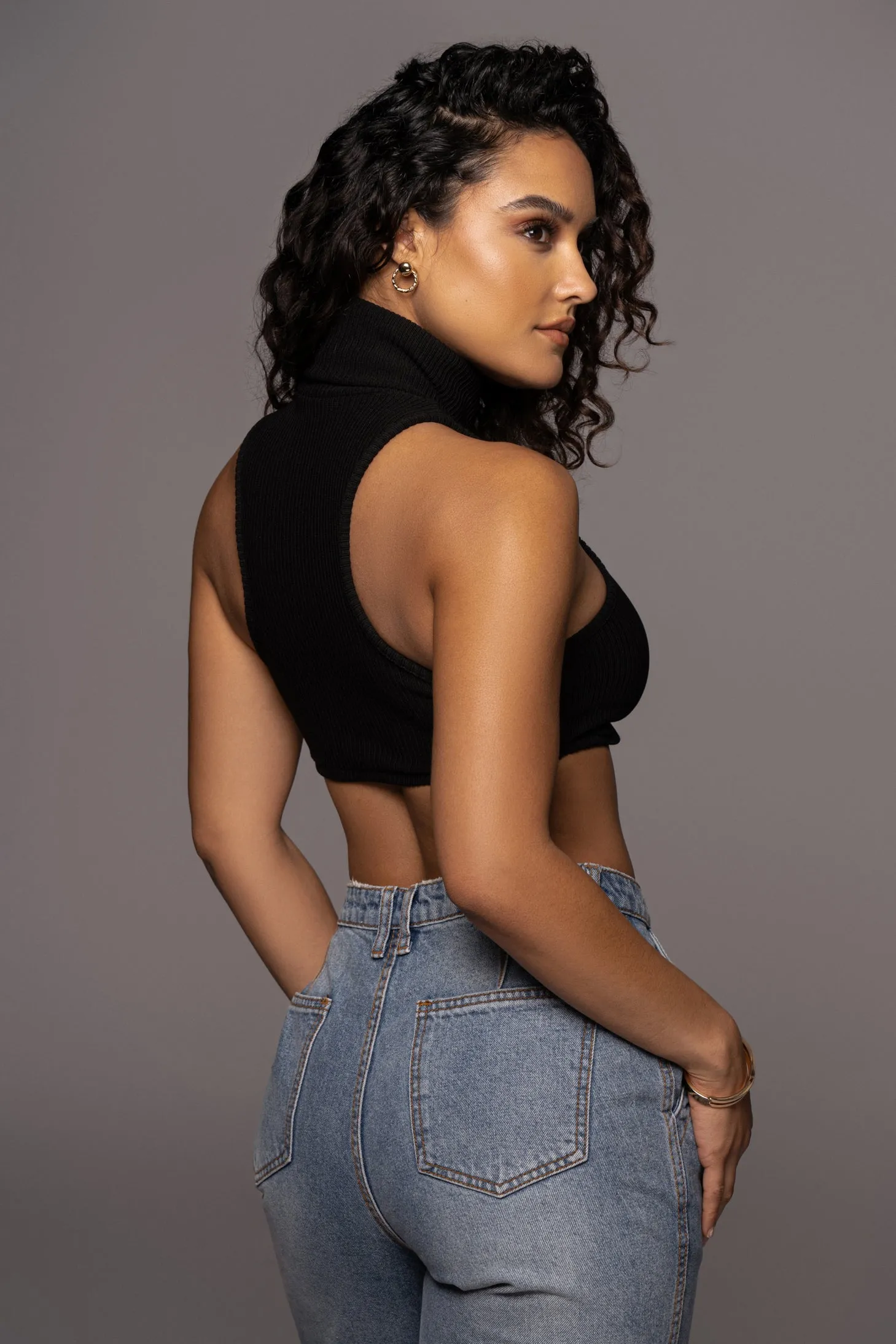 Black Cher Ribbed Top sold by JLUXLABEL product image thumbnail 4