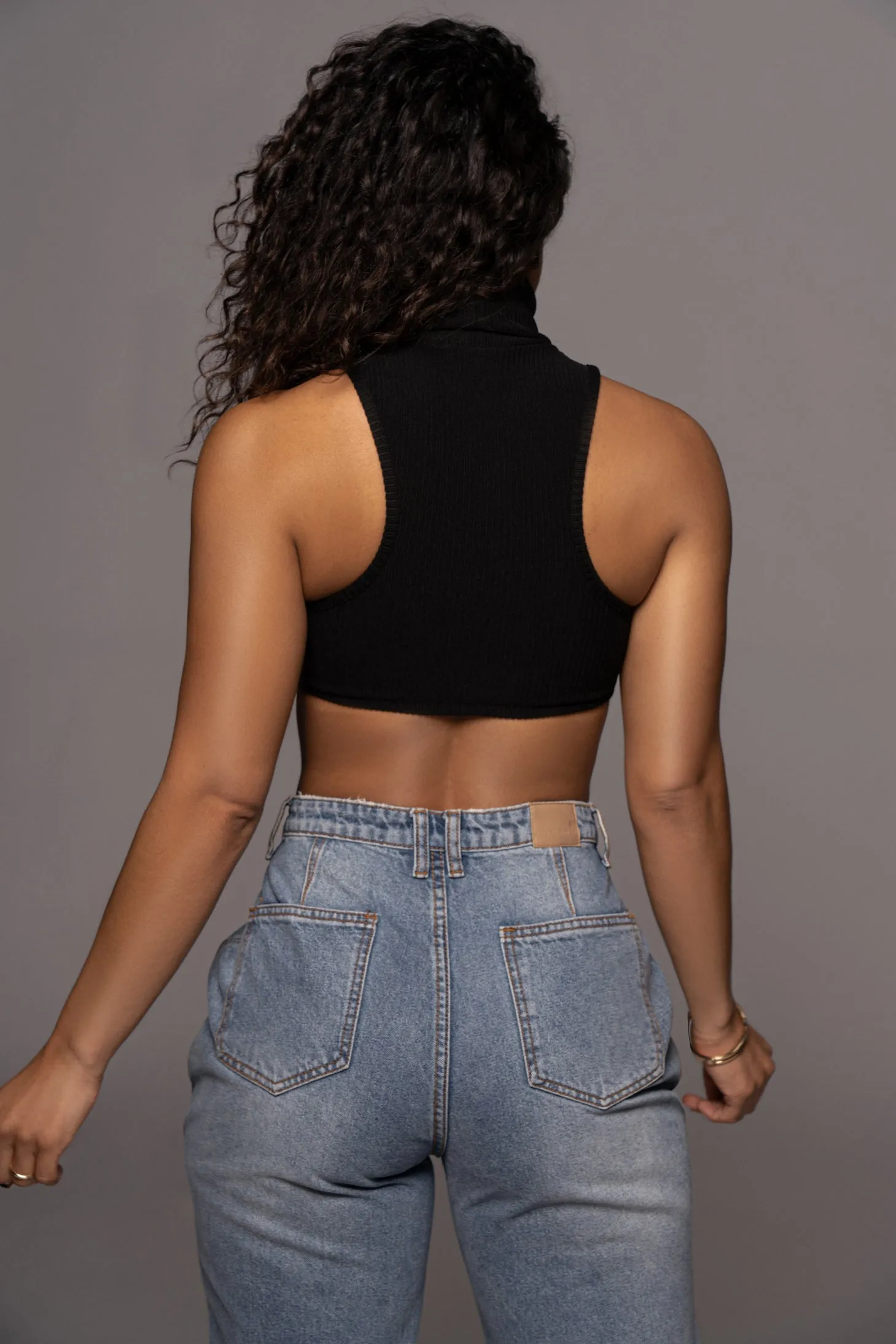 Black Cher Ribbed Top sold by JLUXLABEL product image thumbnail 5