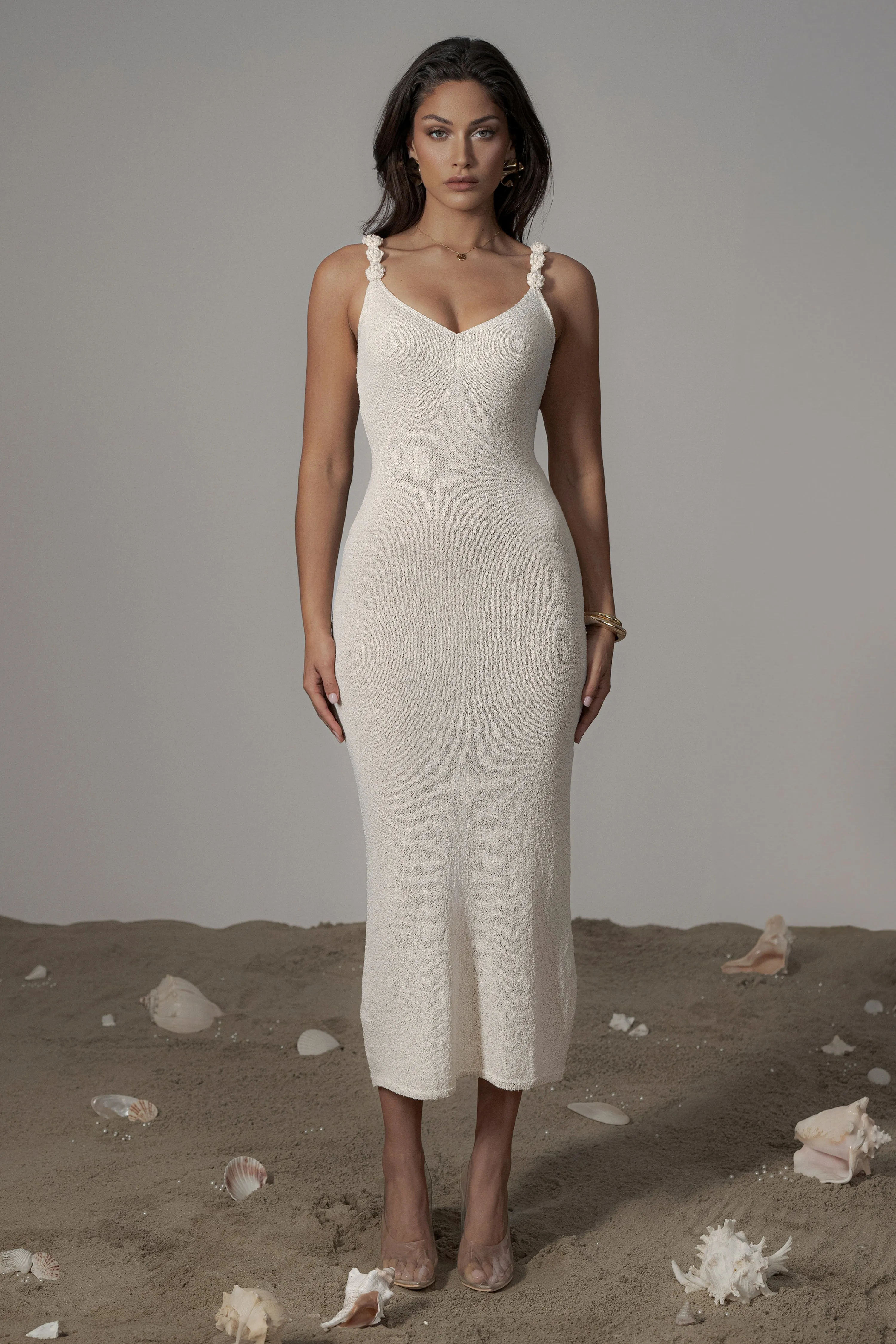 Cream Margo Maxi Dress sold by JLUXLABEL