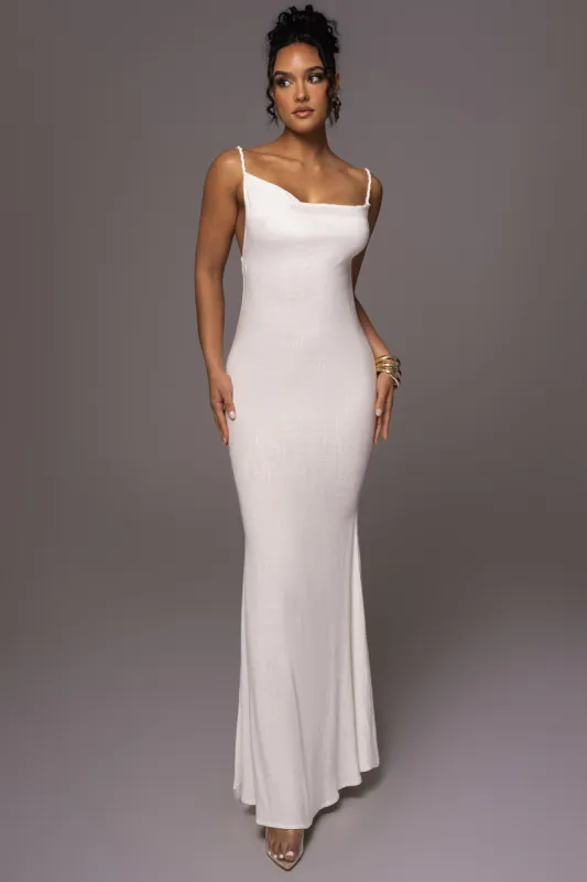 White Adventure Awaits Linen Maxi Dress sold by JLUXLABEL