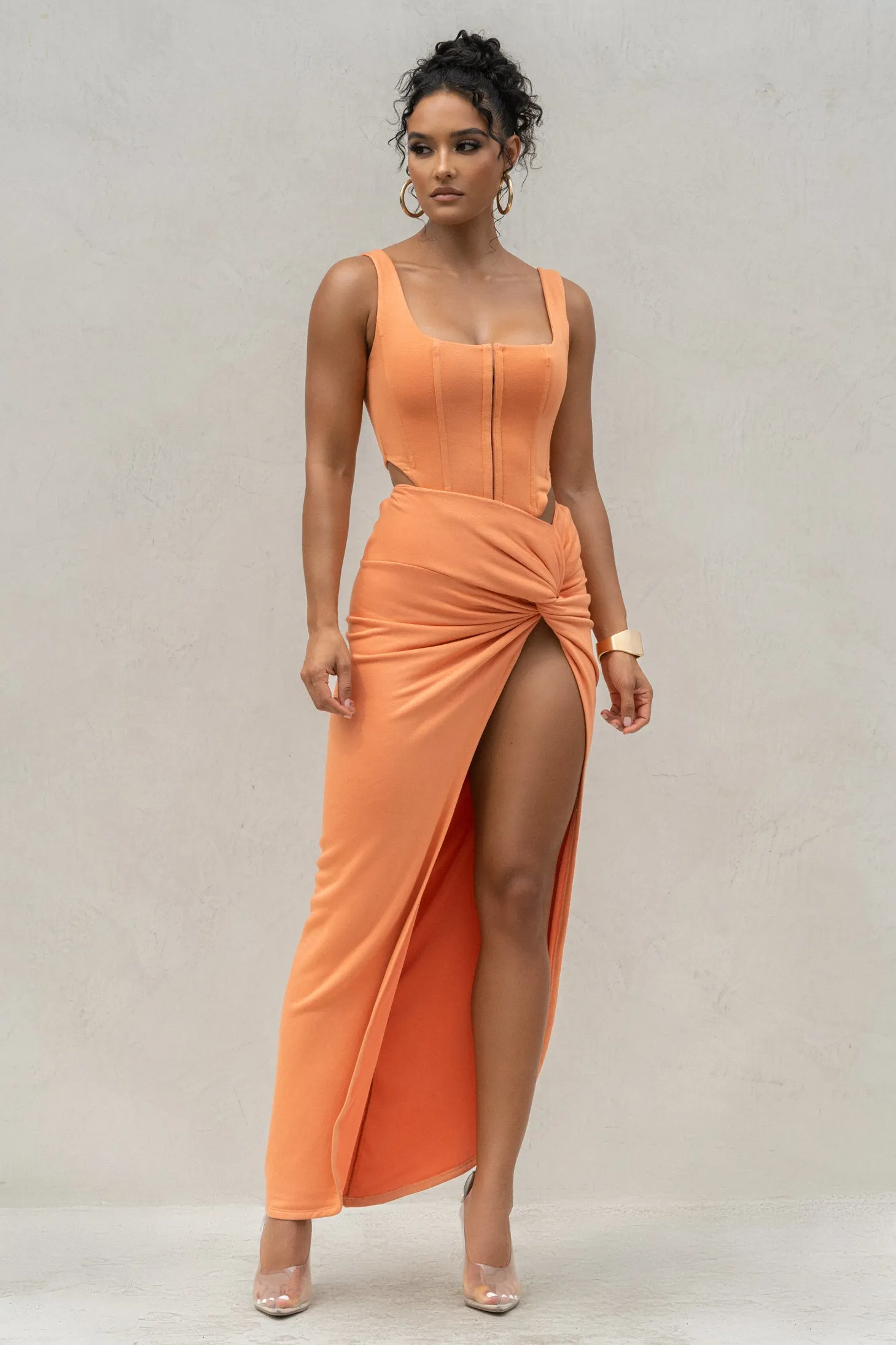 Orange Take You There Maxi Skirt sold by JLUXLABEL product image thumbnail 2