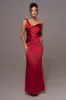 Red Satin Belle Maxi Dress sold by JLUXLABEL