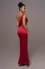 Red Satin Belle Maxi Dress sold by JLUXLABEL