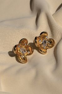Gold Blossoming Shine Earrings sold by JLUXLABEL