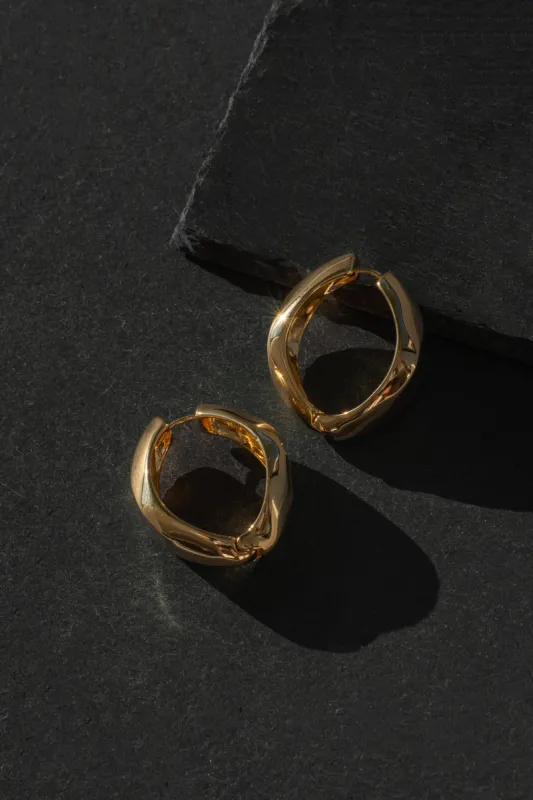 Gold Jo Hoop Earrings sold by JLUXLABEL