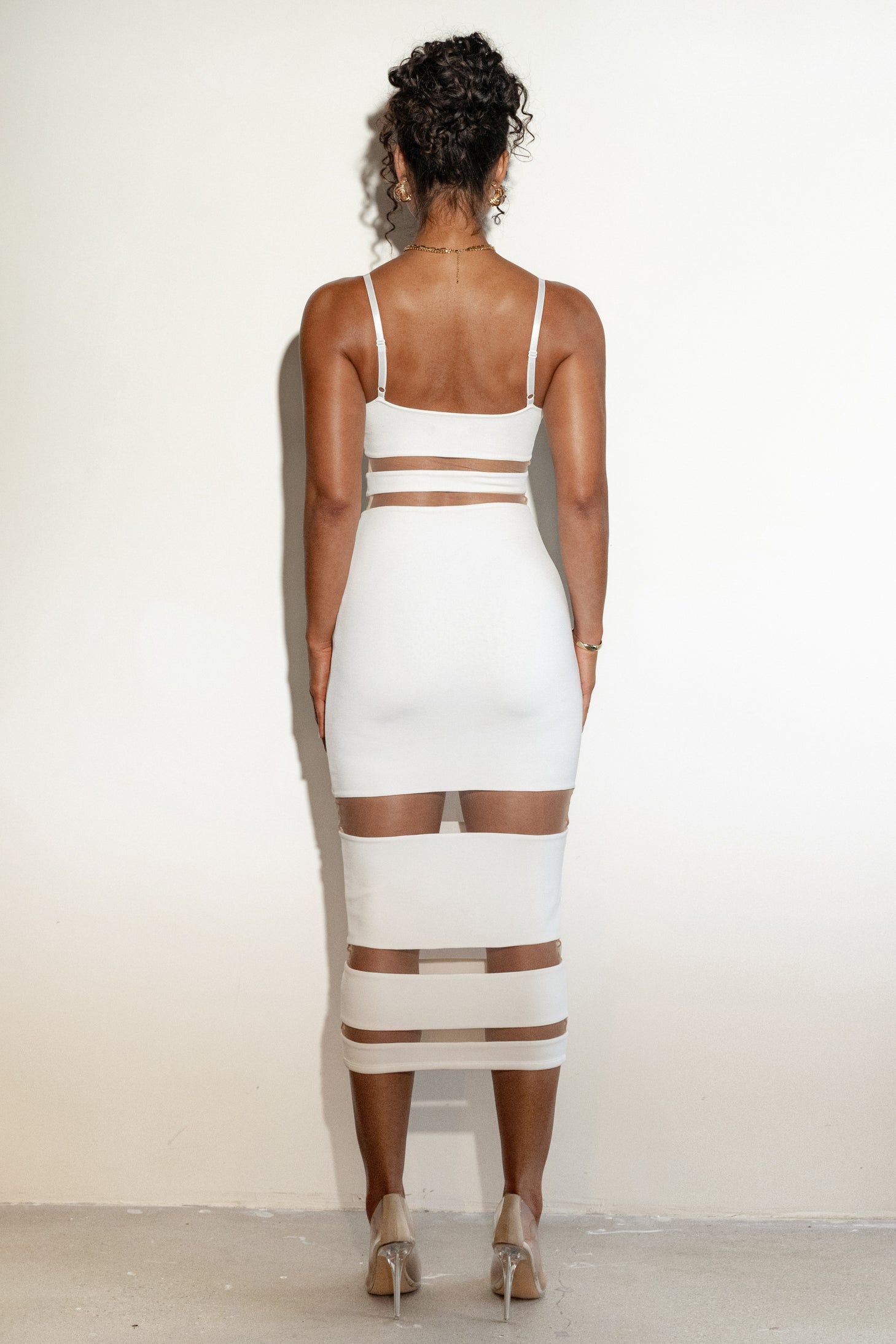 Ivory Alysiha Midi Dress sold by JLUXLABEL product image thumbnail 19