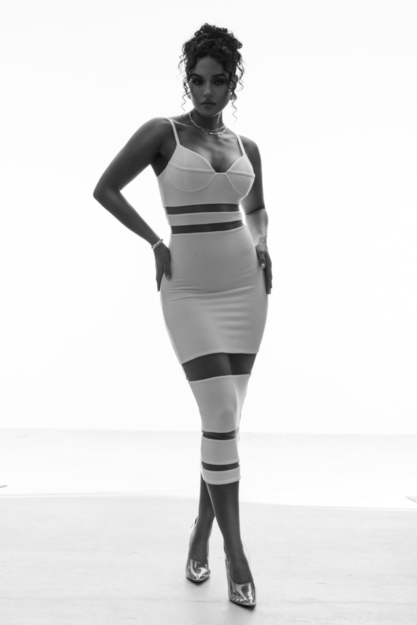 Ivory Alysiha Midi Dress sold by JLUXLABEL product image thumbnail 7