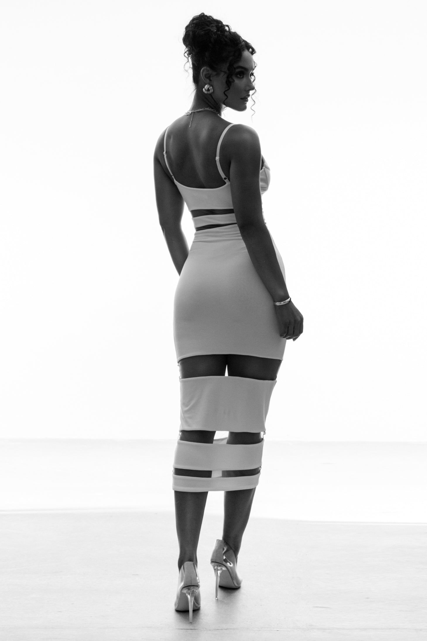 Ivory Alysiha Midi Dress sold by JLUXLABEL product image thumbnail 17