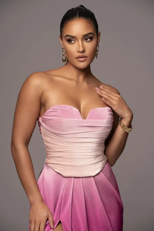 Pink New Romantics Velvet Corset sold by JLUXLABEL