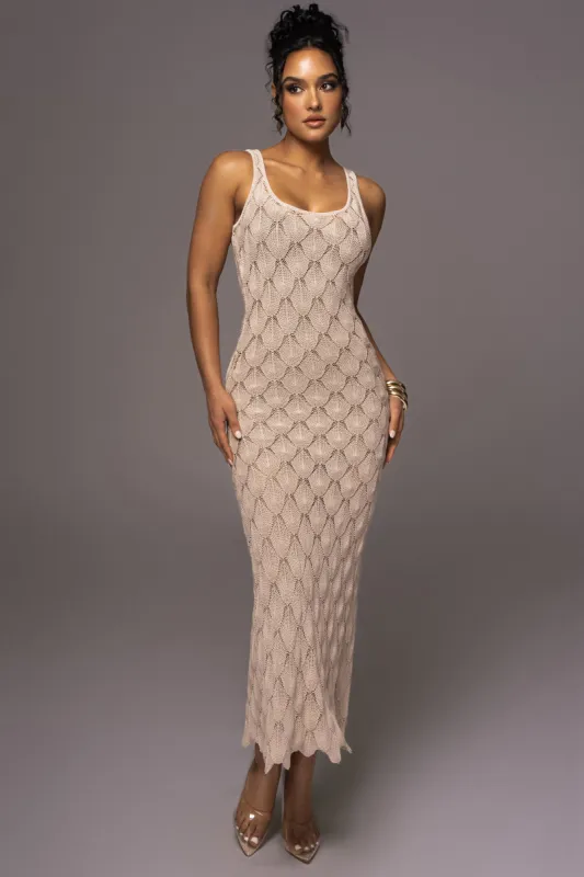 Beige Novabella Maxi Dress sold by JLUXLABEL