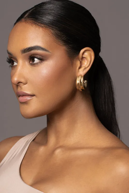 Gold Carlie Mini Hoop Earrings sold by JLUXLABEL