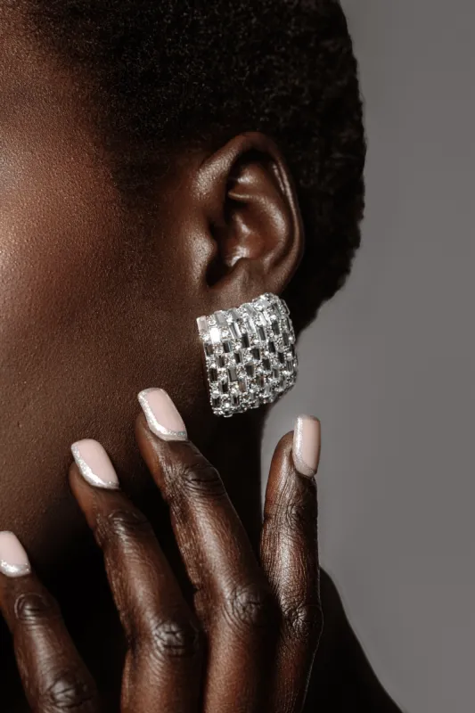 Crystal Disco Lights Rhinestone Earrings sold by JLUXLABEL