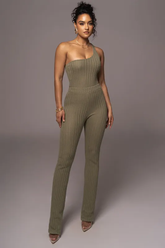 Olive Better Together Ribbed Pants sold by JLUXLABEL
