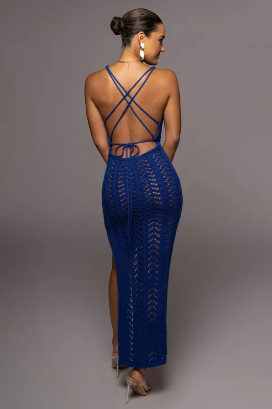 Royal Melyka Crochet Maxi Dress sold by JLUXLABEL