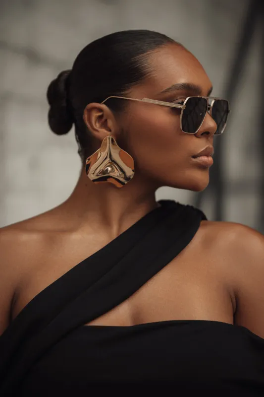 Gold Kari Earrings sold by JLUXLABEL