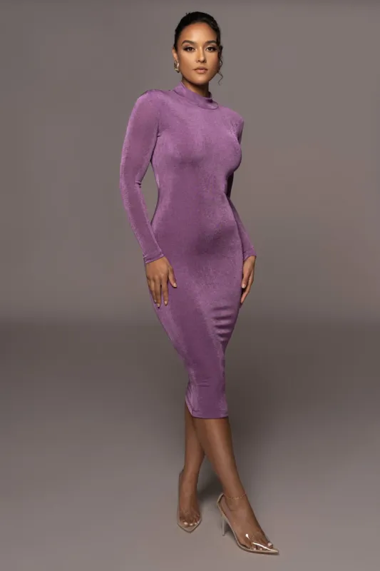 Purple Audette Turtleneck Dress sold by JLUXLABEL