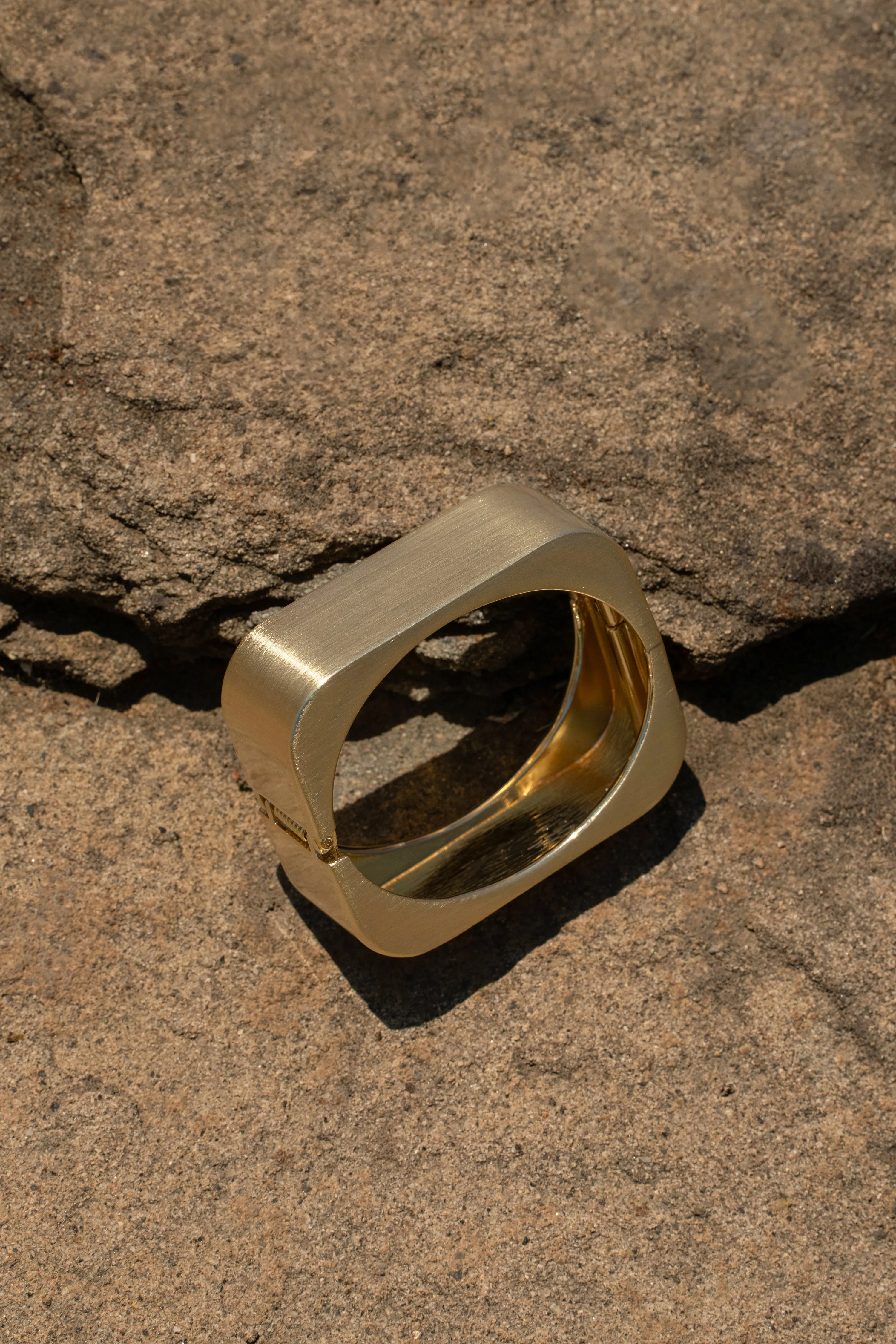 Gold Matte Hinge Bracelet sold by JLUXLABEL product image thumbnail 2