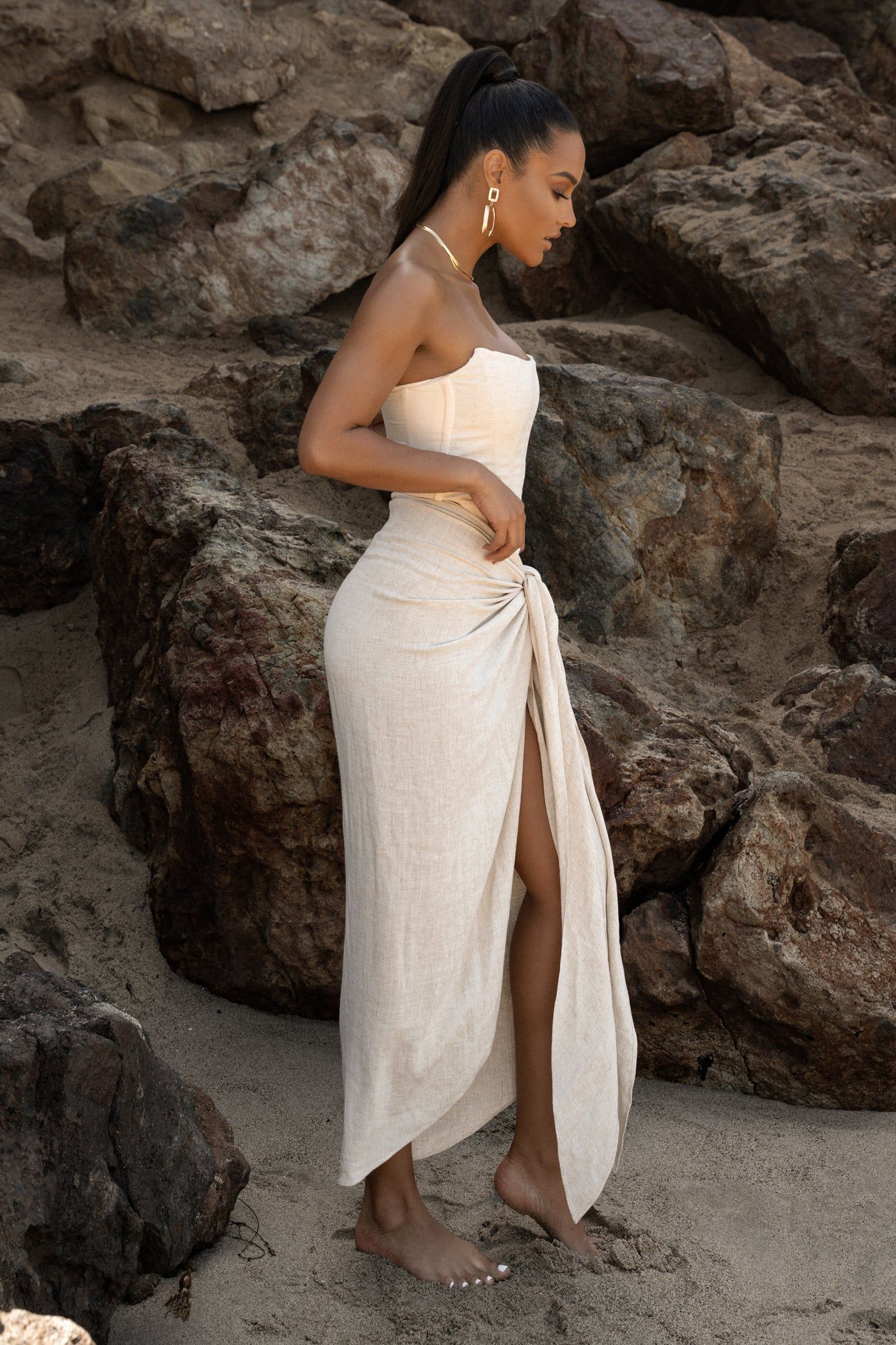 Natural Saylor Linen Sarong sold by JLUXLABEL product image thumbnail 13