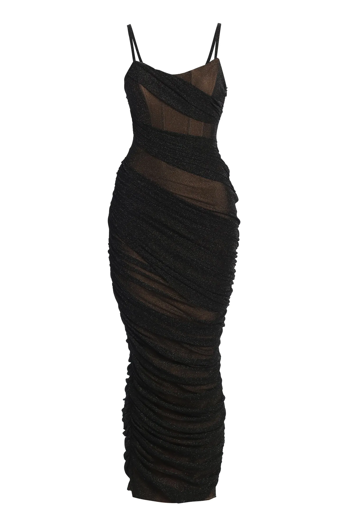 Black Catalina Lurex Knit Maxi Dress sold by JLUXLABEL product image thumbnail 3