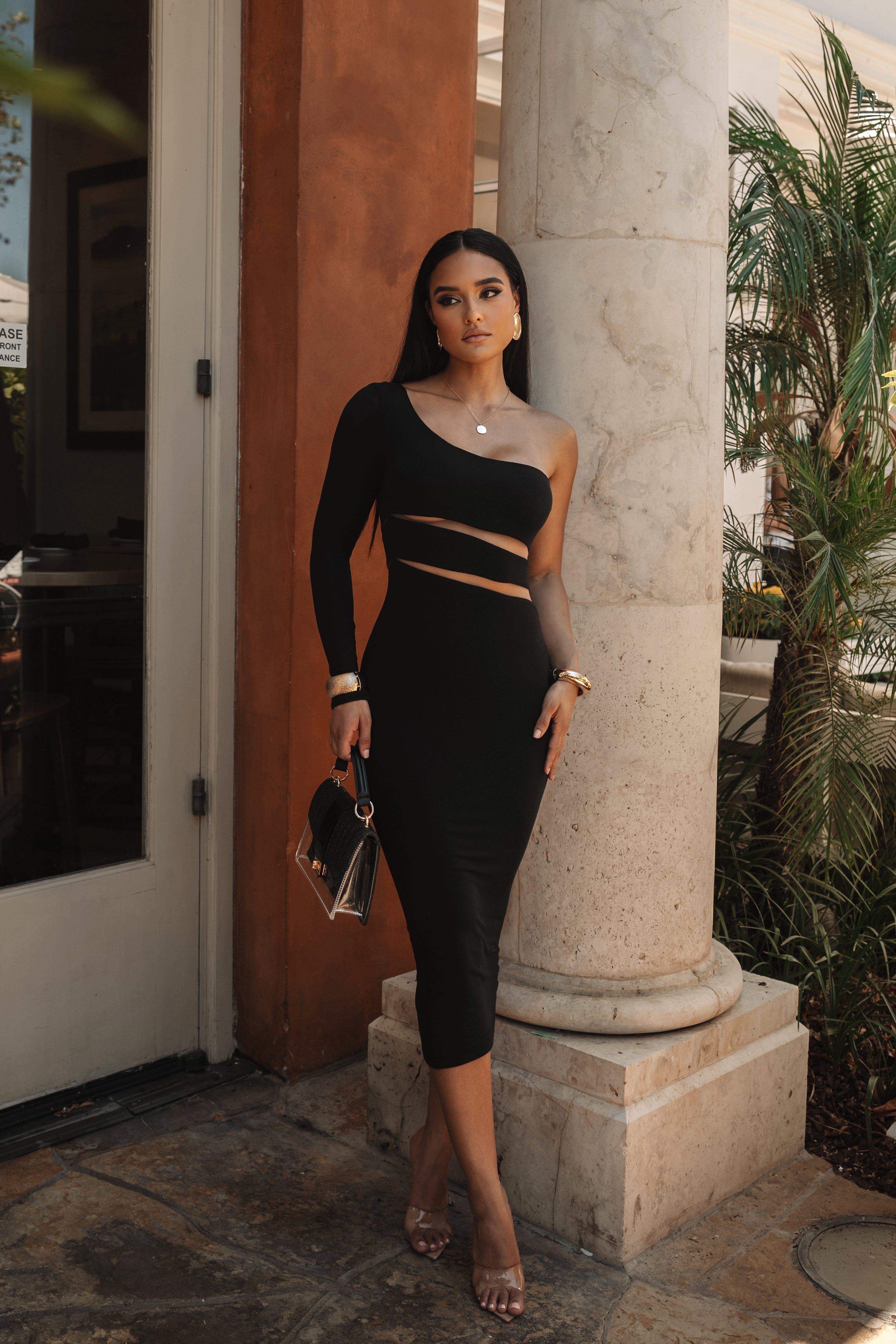 Noir Chase The Night One Shoulder Dress sold by JLUXLABEL