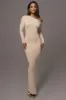 Ivory Night Shimmers Asymmetrical Maxi Dress sold by JLUXLABEL