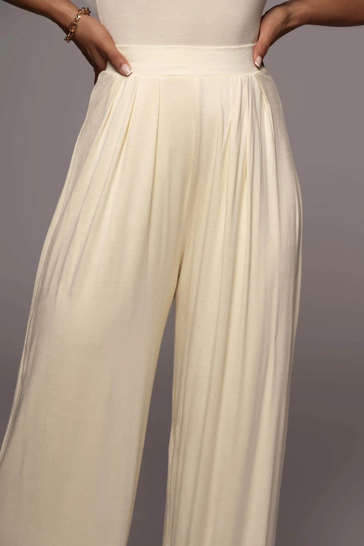 Jluxbasix Buttercream Devyn Wide Leg Pants sold by JLUXLABEL product image thumbnail 3