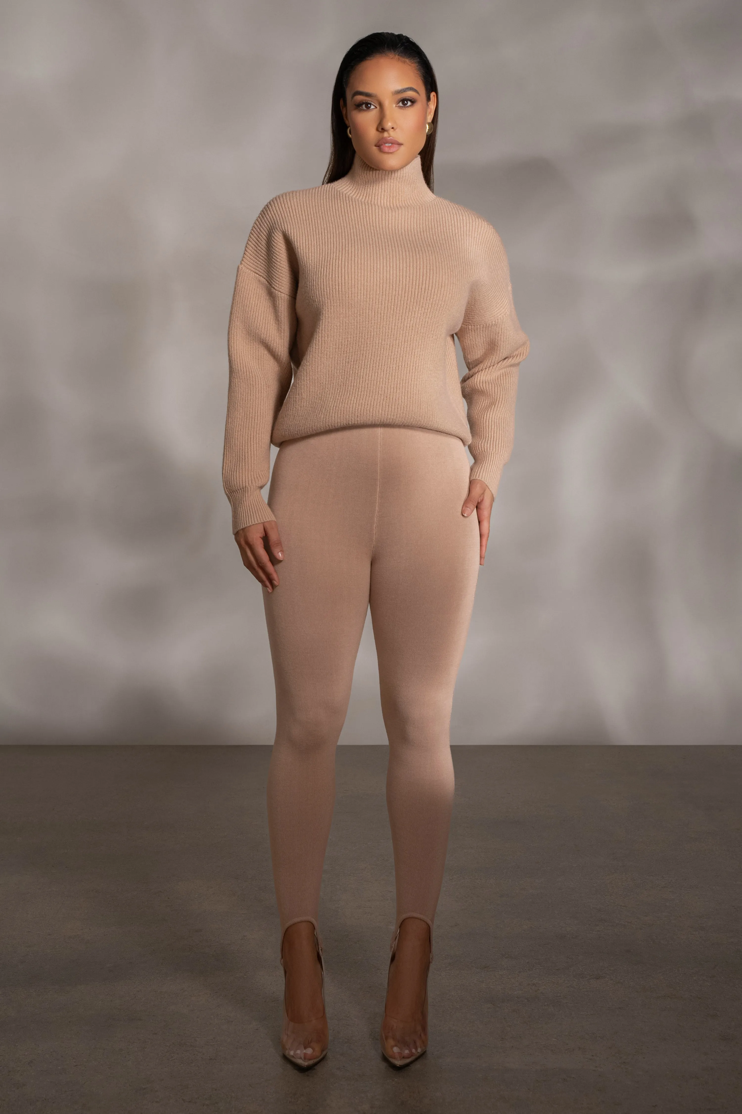 Beige Jenni Turtleneck Sweater Top sold by JLUXLABEL product image thumbnail 4