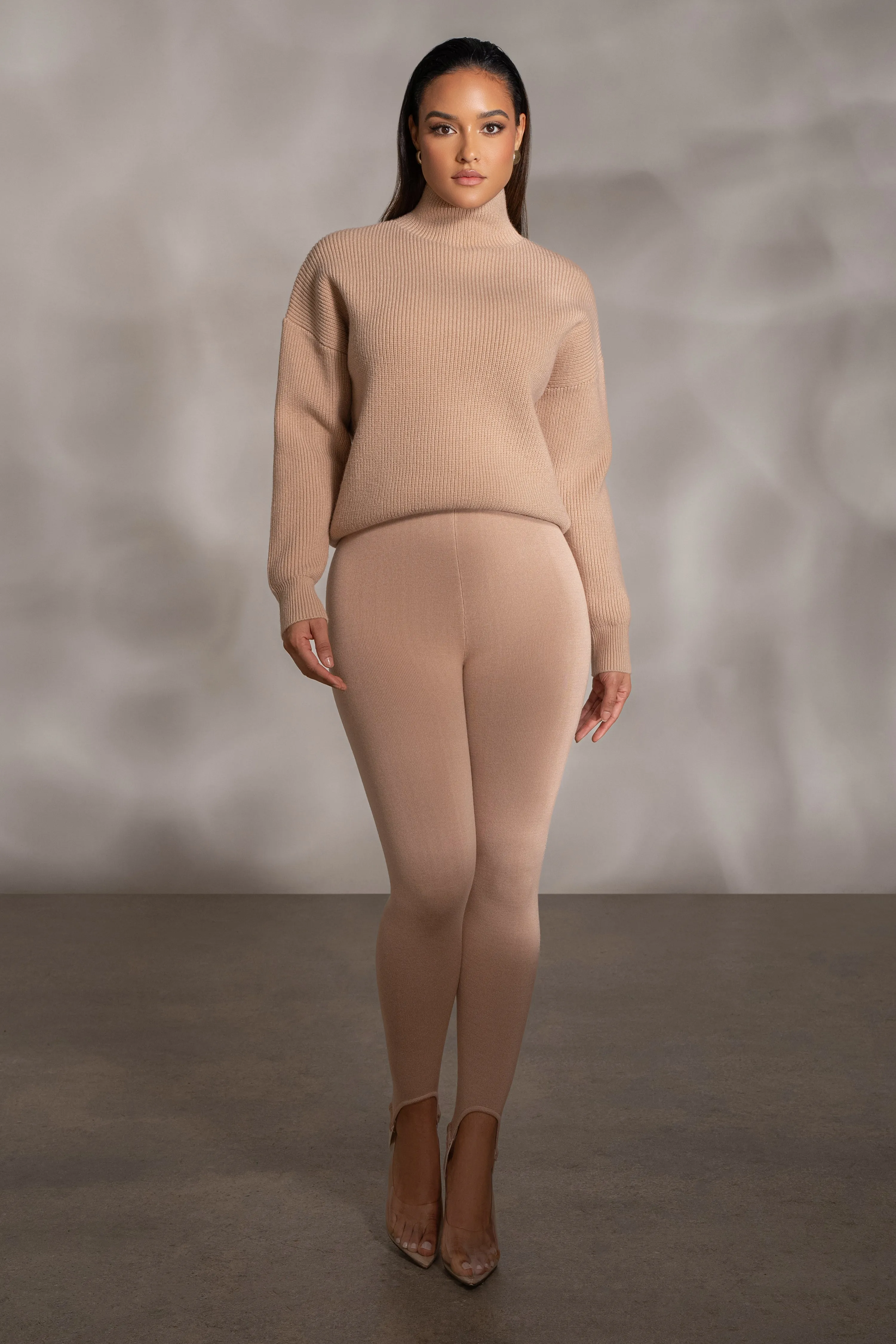Beige Jenni Turtleneck Sweater Top sold by JLUXLABEL product image thumbnail 3