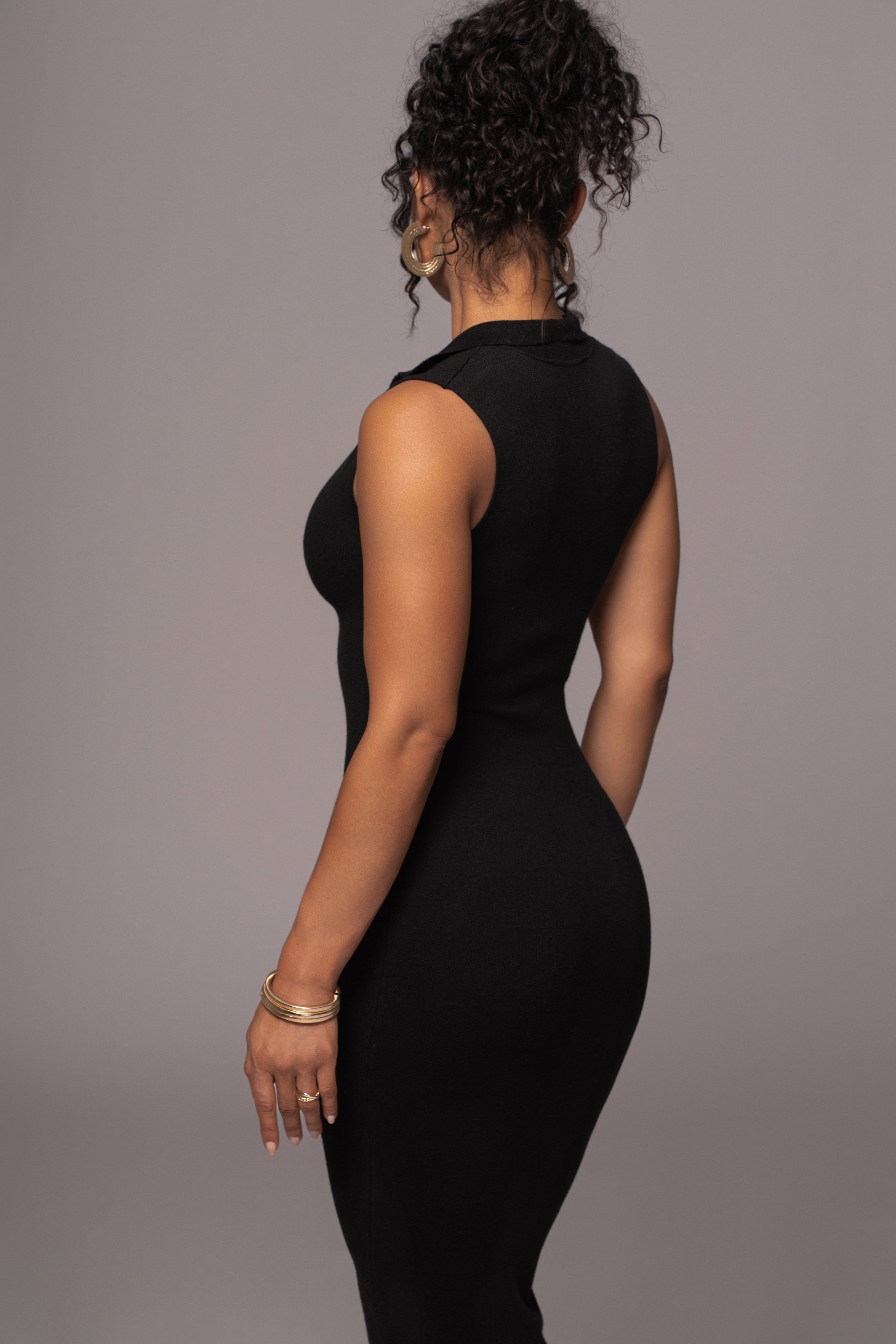 Black Never Better Midi Dress sold by JLUXLABEL product image thumbnail 8