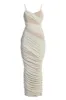 Ivory Catalina Lurex Knit Maxi Dress sold by JLUXLABEL