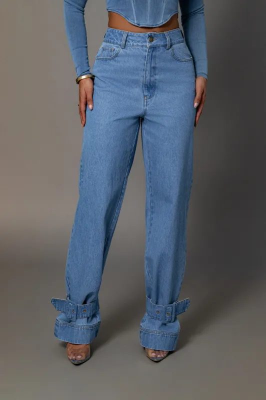 Medium Wash Sissel Denim Jeans made by JLUXLABEL