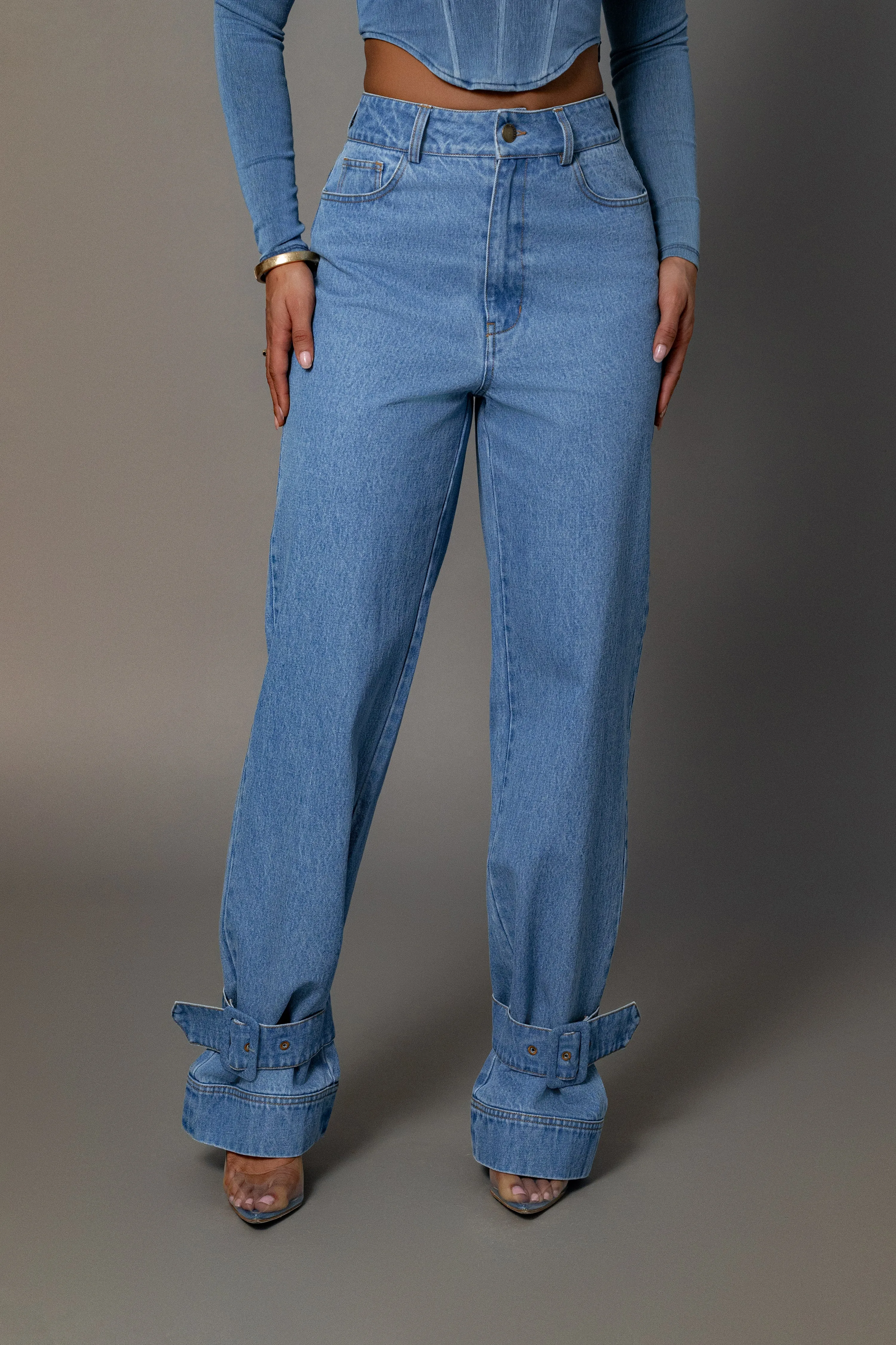 Medium Wash Sissel Denim Jeans sold by JLUXLABEL