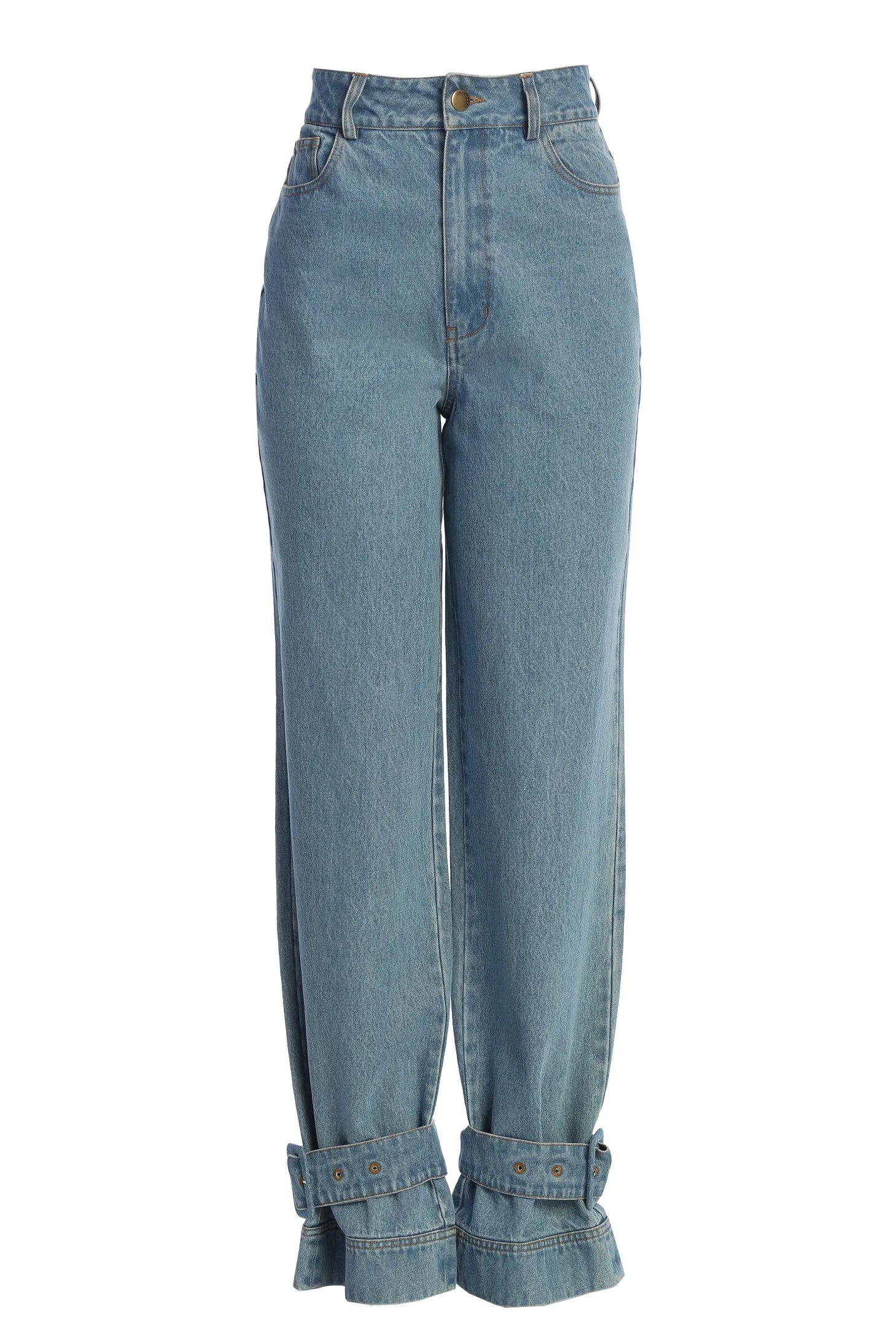 Medium Wash Sissel Denim Jeans sold by JLUXLABEL product image thumbnail 3
