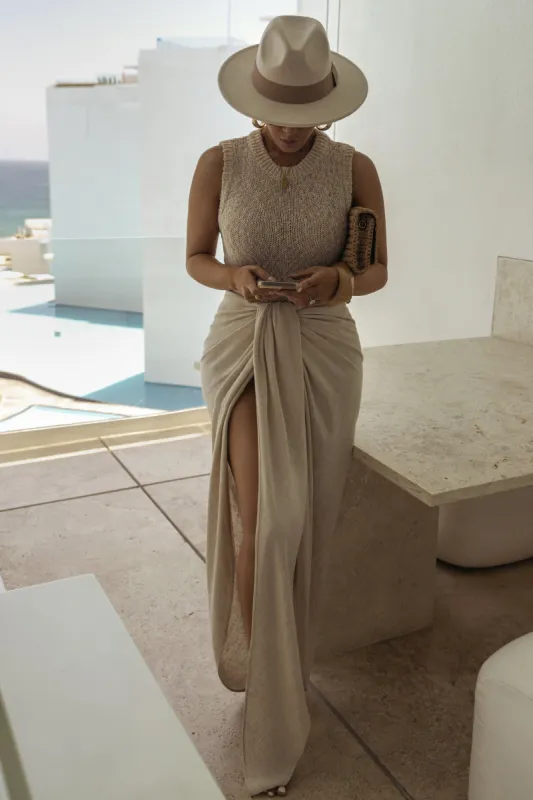 Natural SAYLOR LINEN SARONG sold by JLUXLABEL