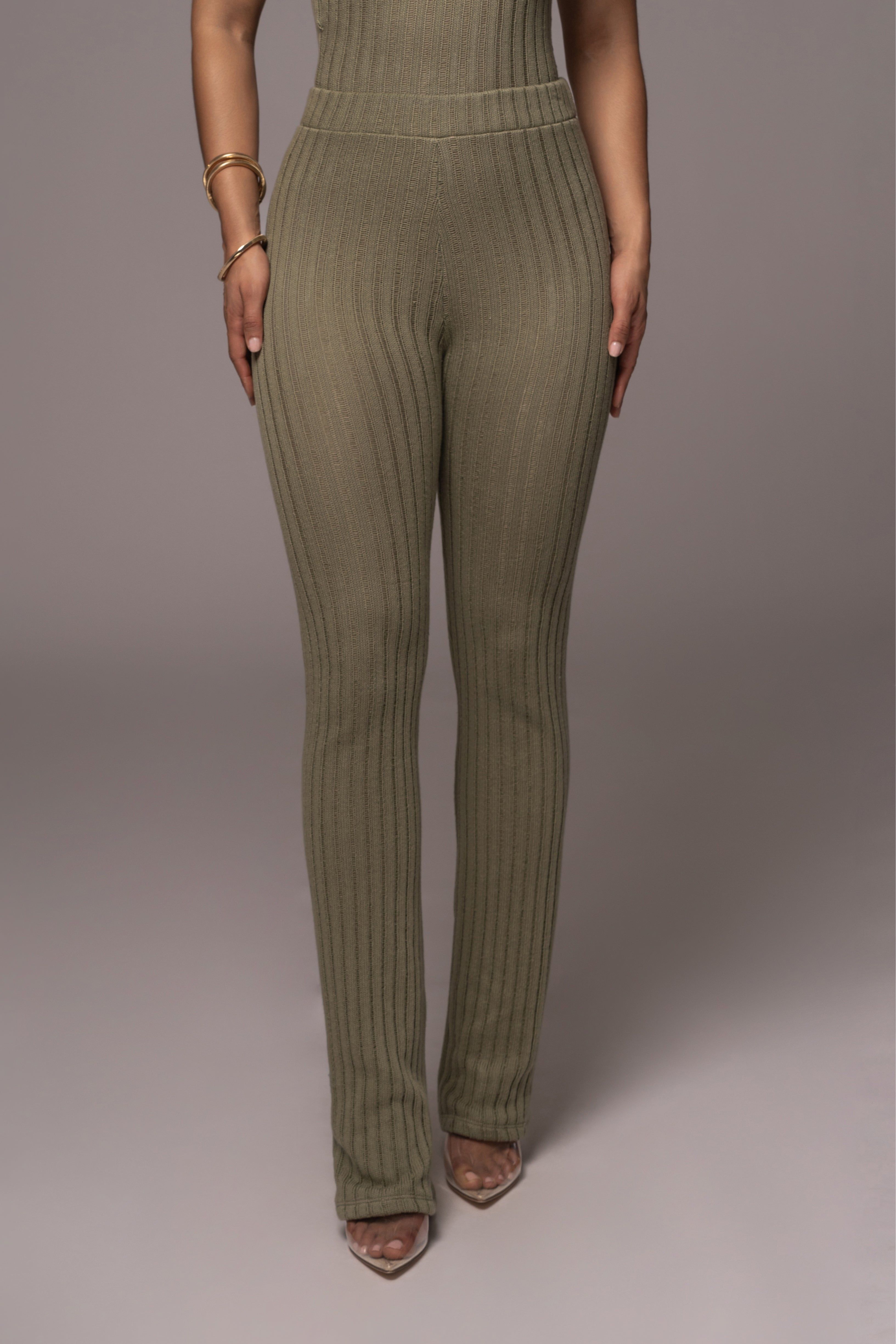Olive Better Together Ribbed Pants sold by JLUXLABEL product image thumbnail 2