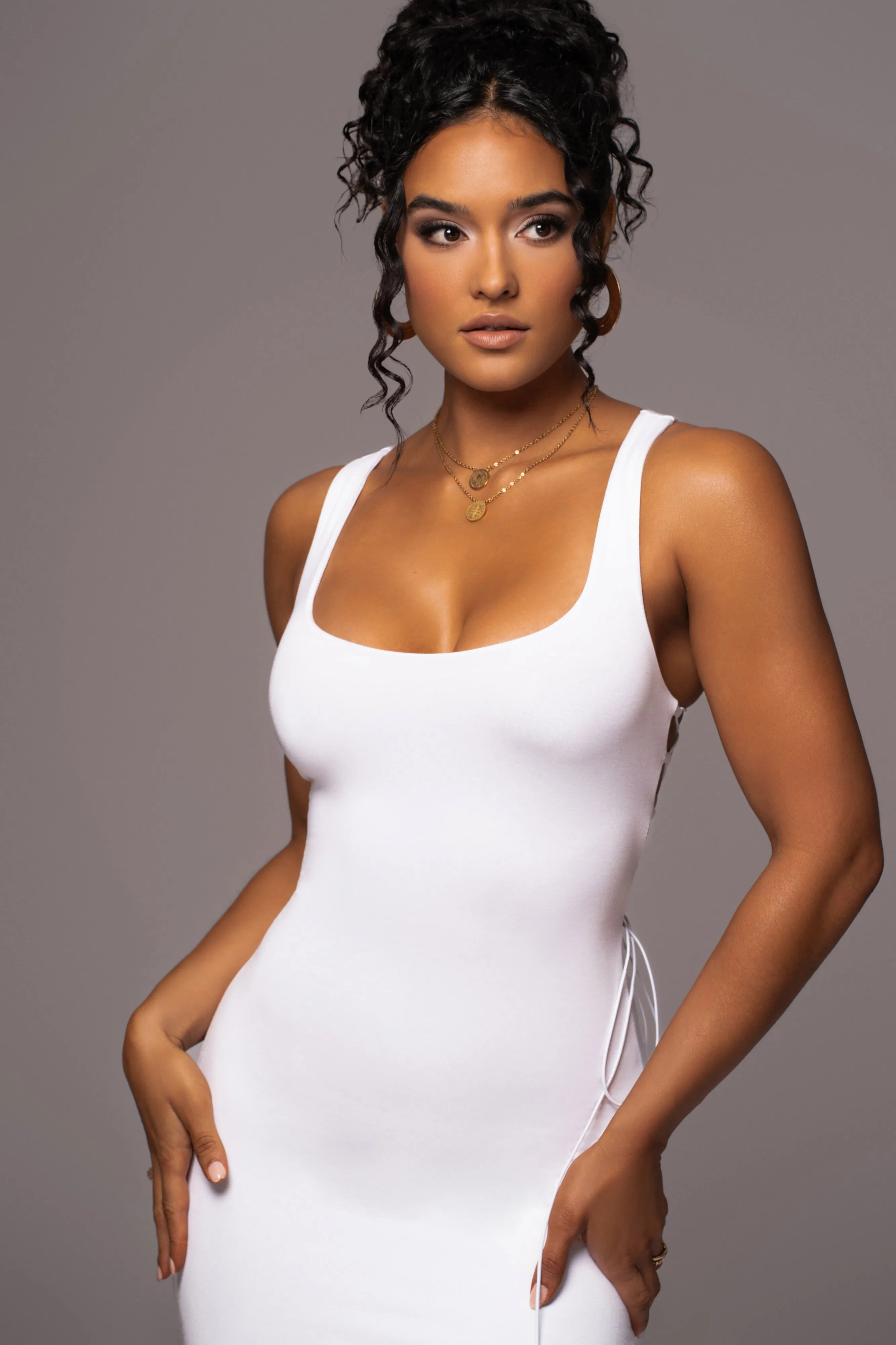 Ivory Late Nights Midi Dress sold by JLUXLABEL product image thumbnail 4